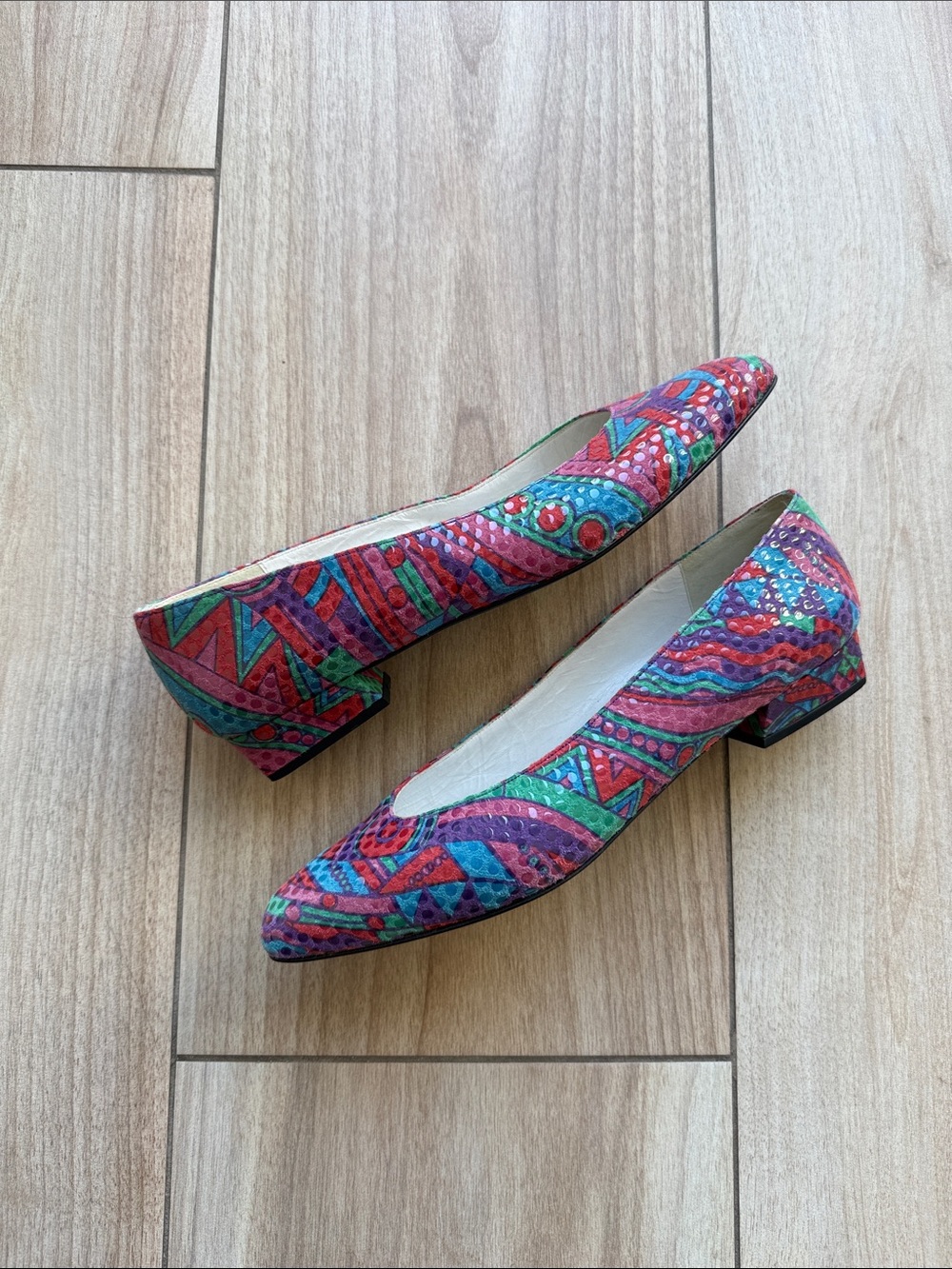 Stuart Weitzman Y2K Eclectic Quiet Luxury Paisley Ballet Flats Size 8.5 AA